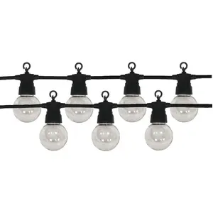 SILAMP LED Lichterkette 13M 20St 6W IP65 Einfarbig - Kabel Schwarz - K...