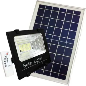 SILAMP 8W Dimmbare LED-Solarprojektor mit Sensor (inkl. Solarpanel + F...