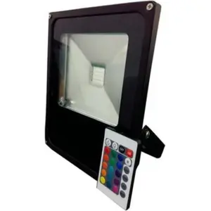 LED-Flutlicht RGB 10W Outdoor IP66 Flach SCHWARZ