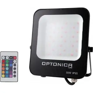 LED-Flutlicht RGB 50W Outdoor IP66 Flach SCHWARZ
