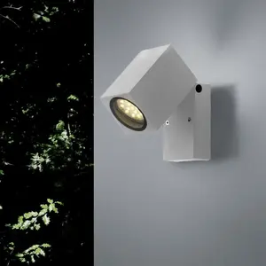 Wandleuchte Silber LED IP44 schwenkbar für GU10 Glühbirne