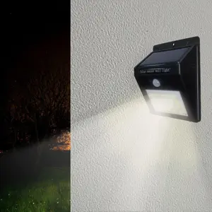 OPTONICA Solar LED Wandleuchte Schwarz 0.75W IP54 mit Bewegungsmelder ...