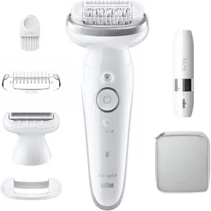 Braun Silk-épil 9 9-341 Epilierer für gründliche Haarentfernung, Trock...