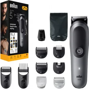 Braun AIO5560, Schwarz, Grau, 0,5 mm, 2,1 cm, Akku, 120 min, Integrier...