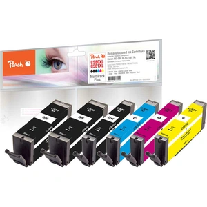 Peach PI100-379, Hohe (XL-) Ausbeute, Schwarz, Cyan, Magenta, Gelb, 17 ml, 10 ml, 6 Stück(e), Multipack günstig