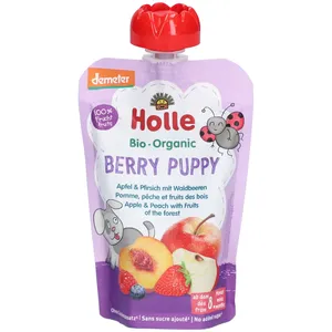 Holle Bio Berry Puppy, Apfel, Pfirsich und Waldfrüchte 100 g günstig