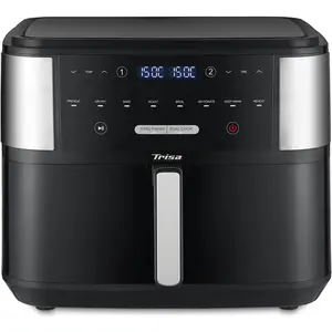 Trisa Crunchy Fry Pro, Fritteuse, Silber, Schwarz