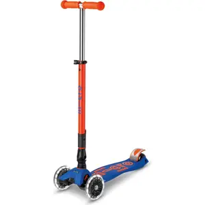 Micro Kinder Scooter Maxi Deluxe LED Faltbar , Neon Knallorange günstig