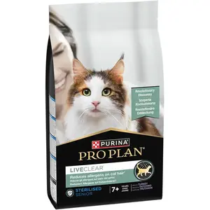 Purina Pro Plan Liveclear Senior Sterilised Katzenfutter Mit Truthahn ...