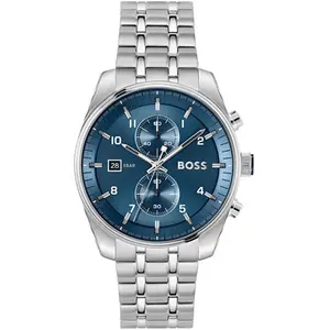 Hugo Boss Herrenuhr Modell 1514216 aus Edelstahl mit Datumsanzeige und Chronograph günstig