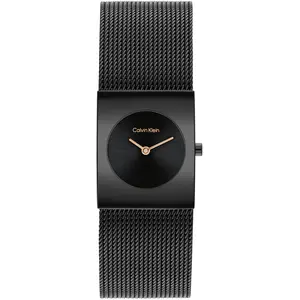 Calvin Klein Zwei-Zeiger-Quarzwerk-Uhr für Damen Kollektion CK Pulse mit Schwarz günstig