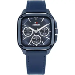 Tommy Hilfiger Herren Armbanduhr Herald 1792219 Edelstahl Blau 37x39 mm Gehäuse 50m wasserdicht günstig