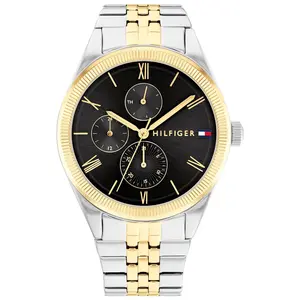 Tommy Hilfiger Multi Zifferblatt Quarz Uhr für Damen mit Zweifarbiges Edelstahla günstig