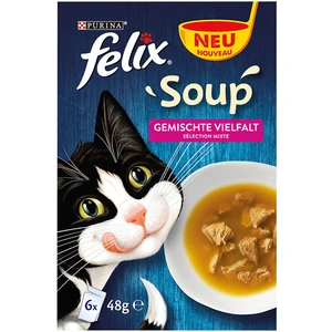 Felix Katzenfutter - Gemischte Sorten Suppe Multipack (6 x 48 g) für e...