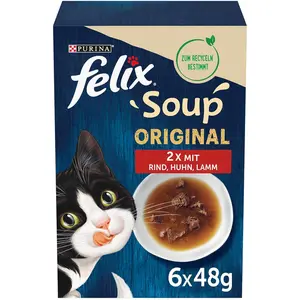 Felix Katzen Snacks: Leckeres Soup Land Vielfalt Multipack mit 6 x 48 ...