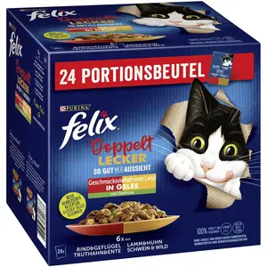 Felix Katzenfutter: So gut, wie es aussieht   Doppelt lecker in Gelee,...