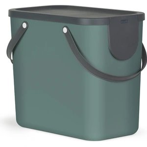 Rotho Mülltrennsystem 25L Albula - Mülleimer 40,0 x 23,5 x 34,0 cm - Abfalleimer Kunststoff mit Griffen - Müllbehälter mit Deckel und Aufklebern günstig