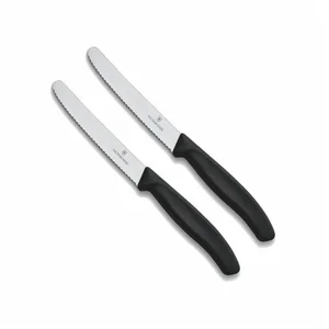 Victorinox Tafelmesser Swiss Classic Tafelmesser 2er Set, 11 cm, Welle...