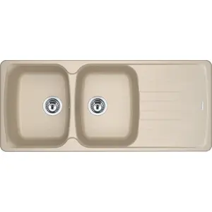 Franke AZG 621, Aufsatzwanne, Rechteckig, Beige, 2 Becken, Rechteckig, 360 x 460 mm günstig