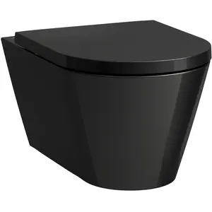 Laufen, Toilette + Bidet, Wand-WC KARTELL spülrandlos, Tiefspüler schwarz günstig