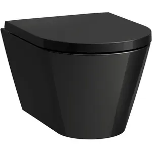 Laufen, Toilette + Bidet, Wand-WC COMPACT KARTELL spülrandlos, Tiefspüler schwarz günstig