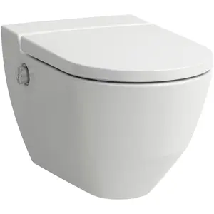 Laufen, Toilette + Bidet, Wand-Dusch-WC CLEANET NAVIA tief 4,5/3 l spülrandl 370x580mm we matt günstig