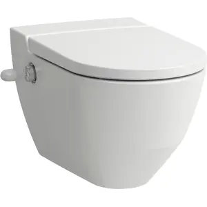 Laufen, Toilette + Bidet, Wand-Dusch-WC CLEANET NAVIA tief 4,5/3 l spülrandl 370x580mm we LCC günstig