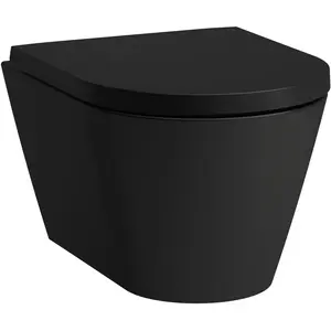 Laufen, Toilette + Bidet, Wand-WC COMPACT KARTELL spülrandlos, Tiefspüler schwarz matt günstig