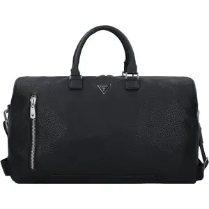 Guess, Herren, Tasche, Torino - Duffle Bag, Schwarze Lederoptik, Schwarz, (36 l)