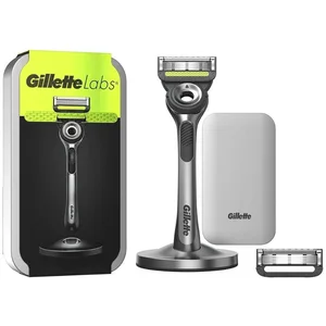 Gillette Nassrasierer Gillette Labs Rasierer mit Etui, 2 Klingen & Magnethalterung Premium, 4-tlg.