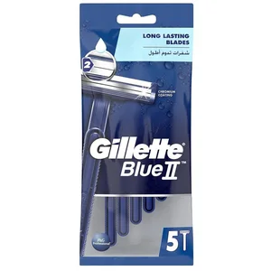 Gillette Einwegrasierer Blue II Rasierklingen 5 Stk. Chromium Coating, - 1erPack (5 Klingen), 1-tlg. günstig