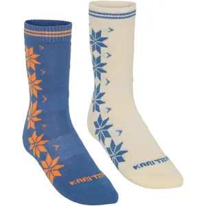 Kari Traa, Damen, Sportsocken, Women's Vinst Wool Sock 2 Pack (39 - 41), Mehrfarbig, Blau günstig