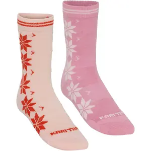 Kari Traa, Damen, Sportsocken, Women's Vinst Wool Sock 2 Pack (36 - 38), Rosa günstig