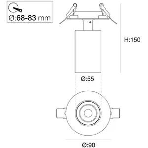 SLC LED-Einbauspot Art, 1-flammig, weiß, 3.000 K, Aluminium günstig
