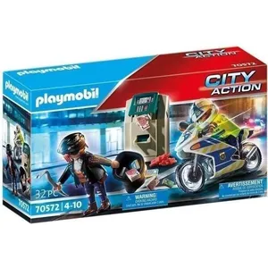 PLAYMOBIL City Action Polizei Motorrad und Dieb Spielset, Ab 4 Jahren,...