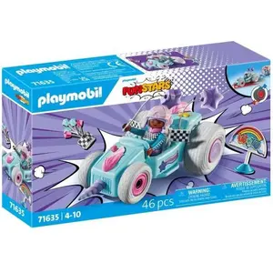 PLAYMOBIL Funstars Einhorn Mädchen mit Kart, 46 Teile, Ab 4 Jahren, Sp...
