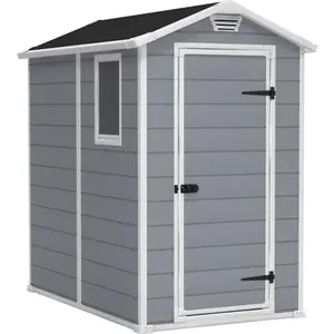 Gartenhaus KETER Manor 46S, 2,5 m², 192 x 130 x 198 cm, Wetterfest, Grau günstig