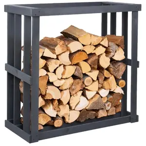 Westmann Holz Kaminholzregal Harald Anthrazit 52x108x106 cm günstig