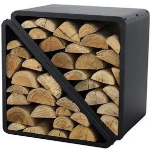 Westmann Stahl Kaminholzregal Kanto Schwarz 57x36x56 cm günstig