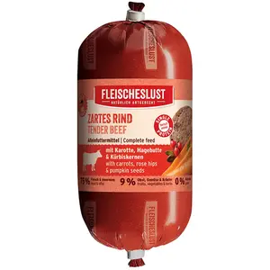 Fleischelust Salchicha De Ternera-200g Hundefutter