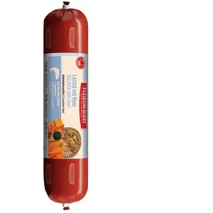 Fleischelust Salchicha De Salmón Con Ternera-800g Hundefutter