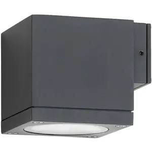 Außenwandleuchte 5161, schwarz, Alu, Glas, 1 x GU10