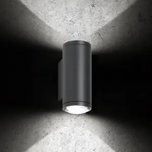 LED-Außenwandleuchte 5156, 2 x 9 W, up & down, graphit, Alu
