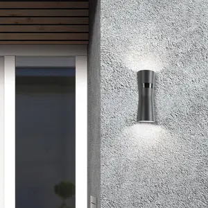 LED-Sensor-Außenwandlampe 5135, graphit, Metall, 26 cm, IP65