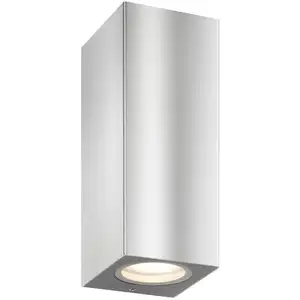 Außenwandleuchte 5051, Edelstahl, 17 cm, IP54, up/down, GU10
