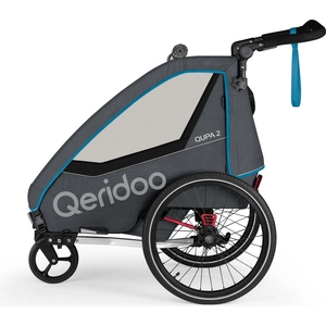 Qeridoo QUPA 2 - Kinderfahrradanhänger für 2 Kinder, Farbe: Blue günstig