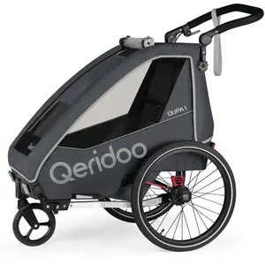 Qeridoo Fahrradanhänger Qupa 1 Modell Grey günstig