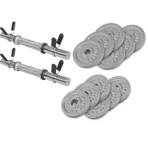 GORILLA SPORTS® Kurzhanteln - 27,5kg Set, 6x1,25kg, 6x2,5kg Gewichte, 2 Kurzhantelstangen mit 4 Federverschlüssen, Gusseisen - Hantel Set, Kurzhantelset, Hantelscheiben günstig