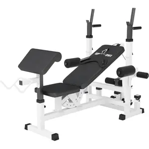 GORILLA SPORTS® Multifunktion Hantelbank verstellbar mit Ablage | Curl...