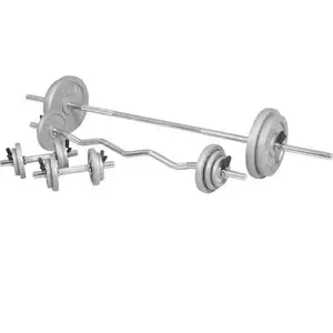 GORILLA SPORTS® Hantelset 108kg - SZ Curlstange 120cm, Langhantel 170cm, 2x Kurzhanteln 30mm, Gewichte 6x1,25kg, 6x2,5kg, 2x5kg, 2x10kg, 2x15kg, 8 Federverschlüsse, Gusseisen, gerändelt - Hantel Set günstig